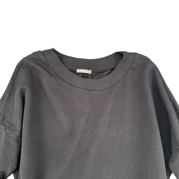 Errant Black Long Sleeve Tunic Dress With Pockets NWT Oversized Small Cotton - Picture 3 of 6